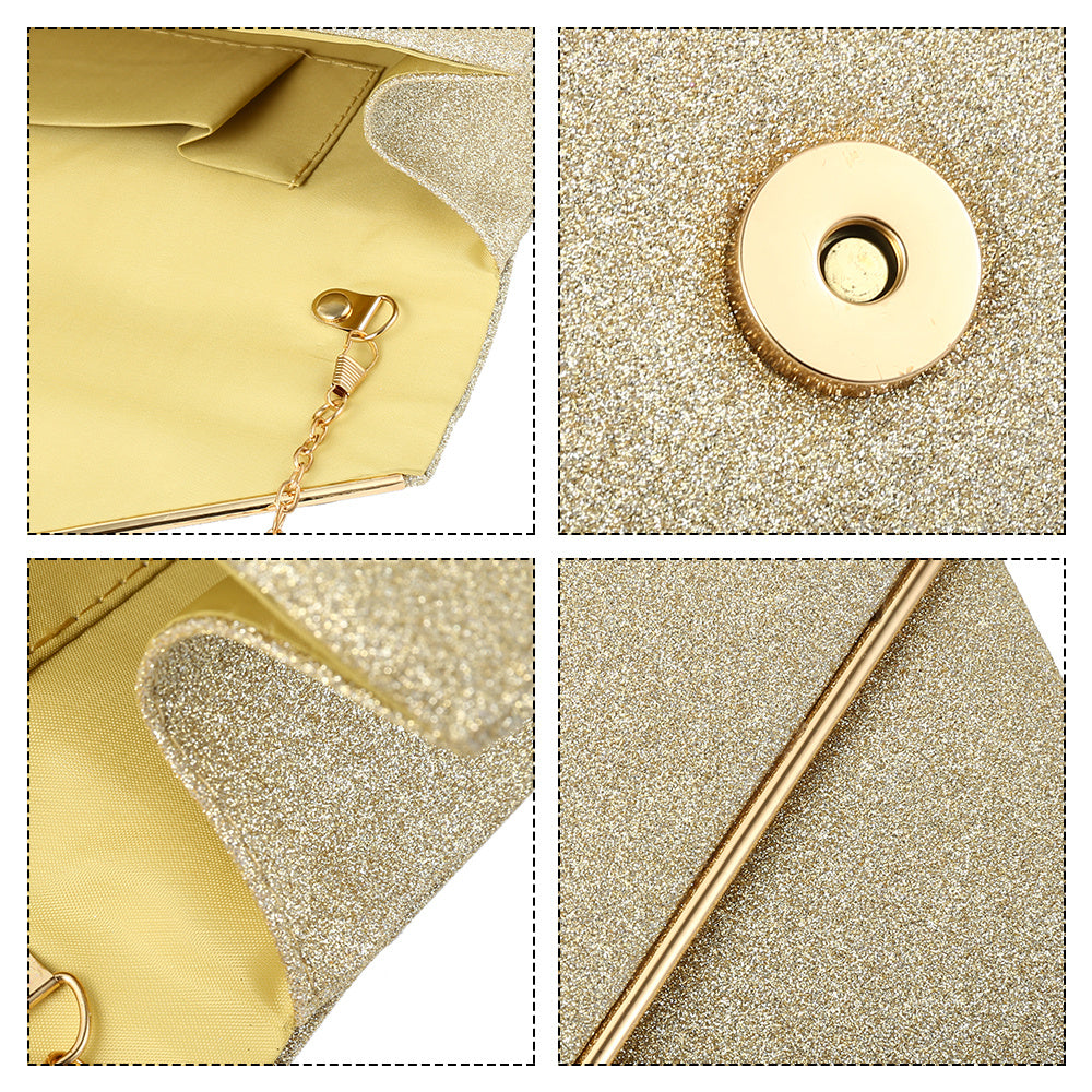 Pochette de Soirée Femme avec Chaîne Dorée – Élégante et Chic