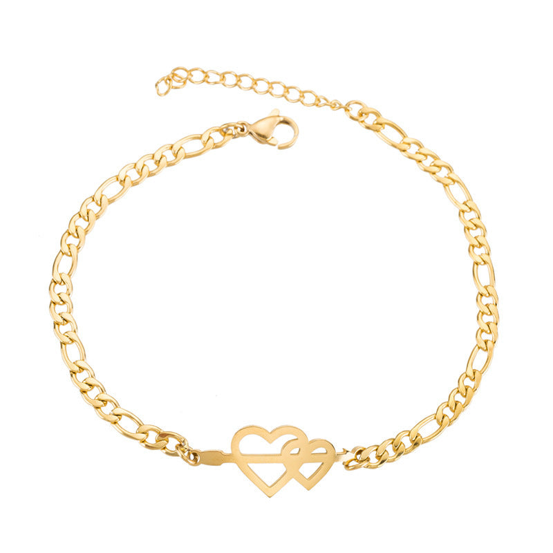 **Bracelet femme en acier inoxydable or, éléphant origami porte-bonheur**.