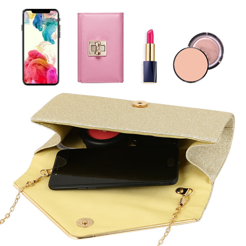 Pochette de Soirée Femme avec Chaîne Dorée – Élégante et Chic