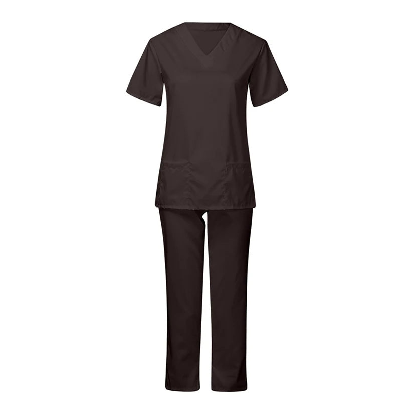 Uniforme Médical Femme 2 Pièces Bleu Foncé – Haut Manches Courtes + Pantalon