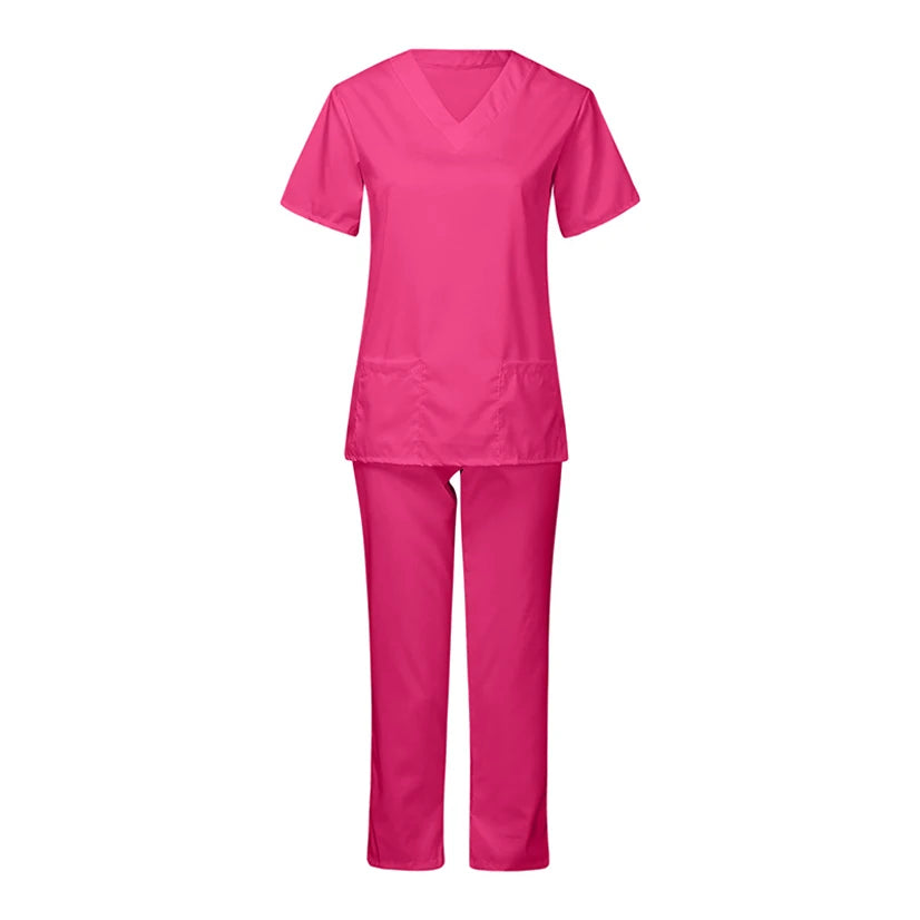 Uniforme Médical Femme 2 Pièces Bleu Foncé – Haut Manches Courtes + Pantalon