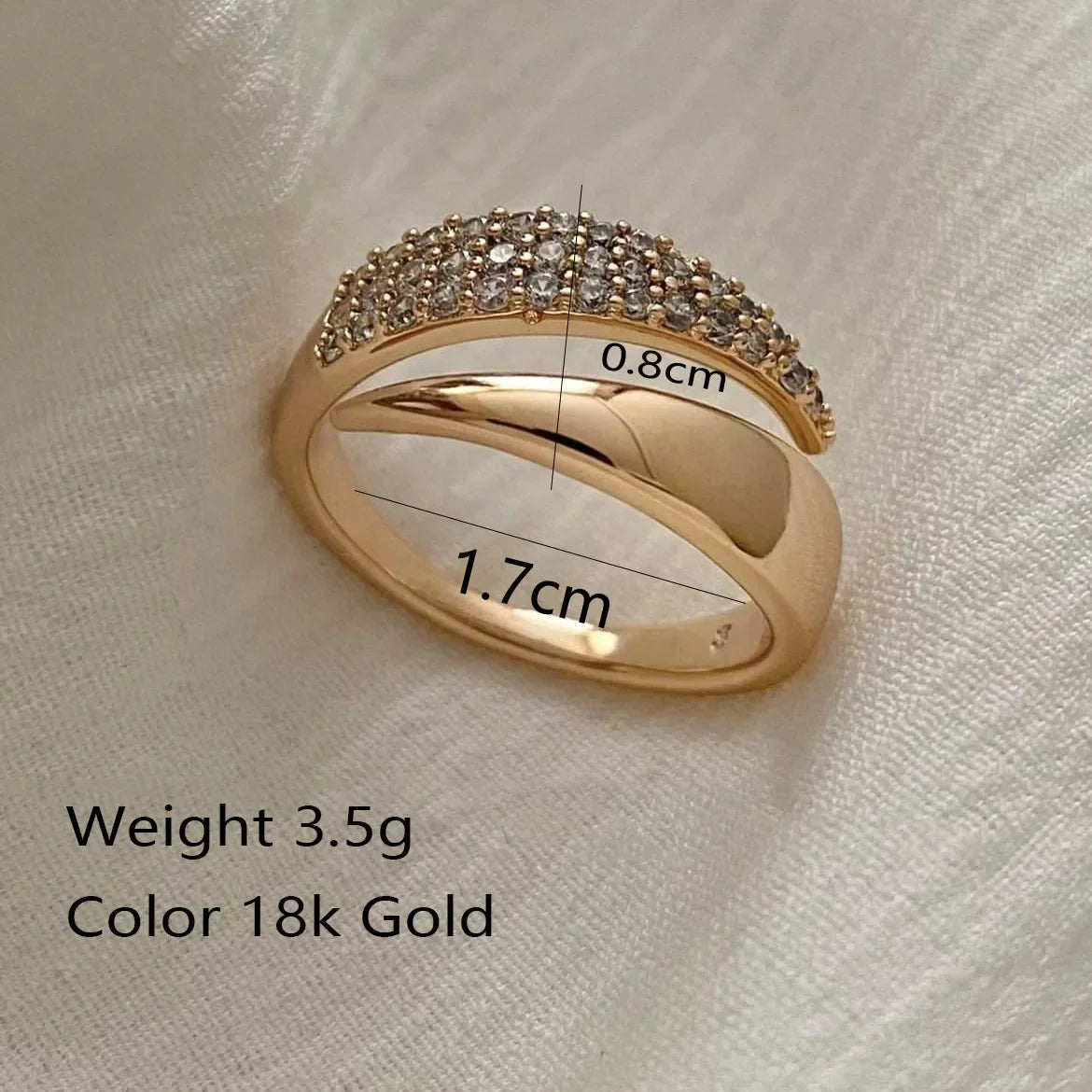 Bague soleil 2025 en acier inoxydable plaquée or 18K pour femme – pierre naturelle incrustée dans une bague ajourée à texture métallique, bijou tendance.