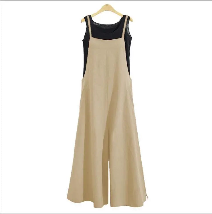Combinaison Salopette Femme – Bretelles, Jambes Larges, Style Décontracté