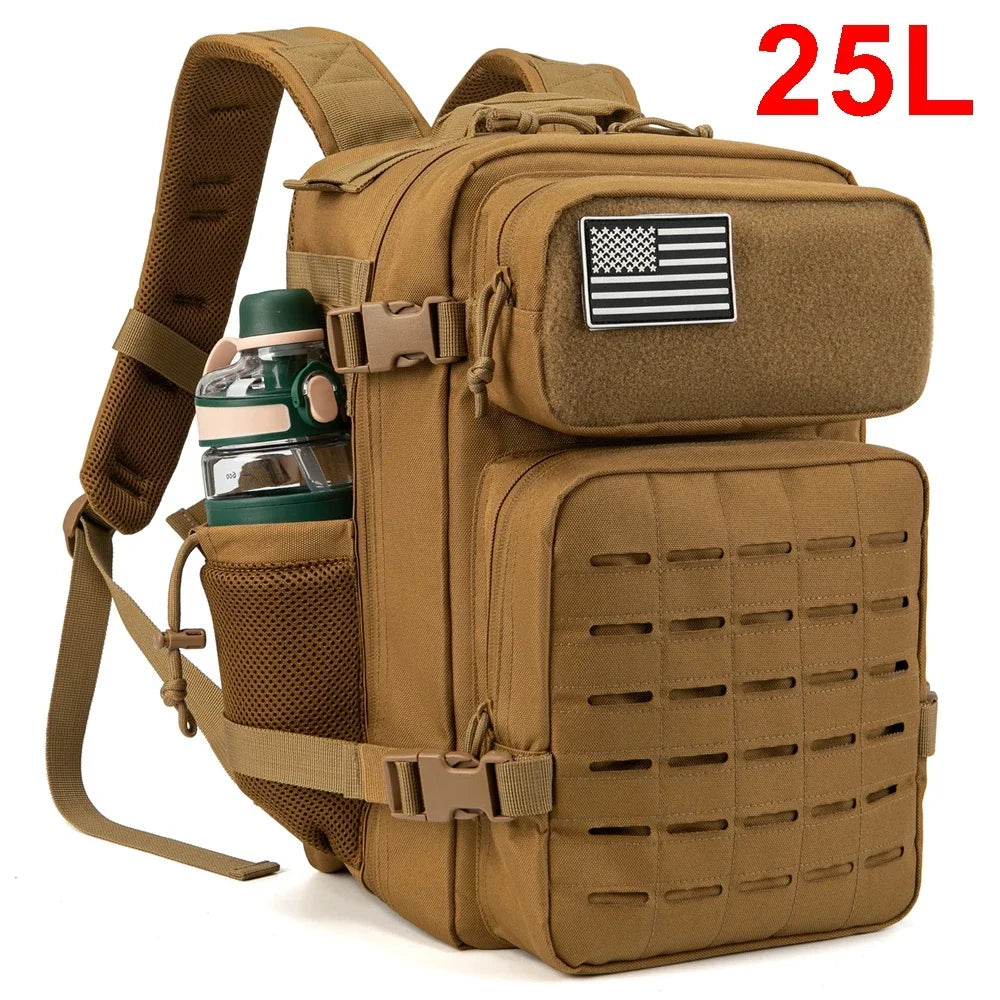 Sac à Dos Tactique 25L / 45L – Randonnée, Survie, École – Mixte