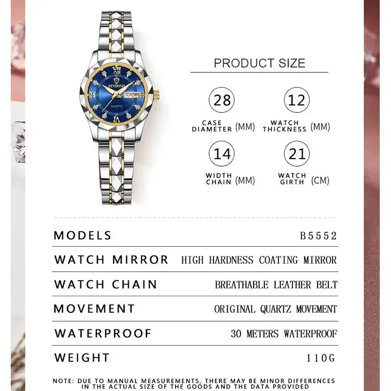Montre Élégante Femme Quartz Étanche 2025