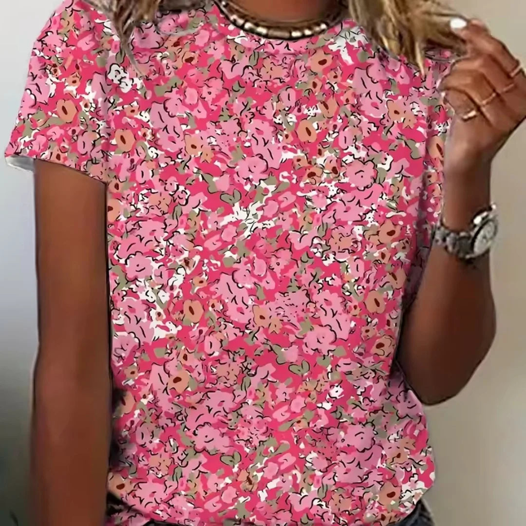 ✨ T-shirt Femme Été – Élégant & Coloré | Col Rond Coupe Slim