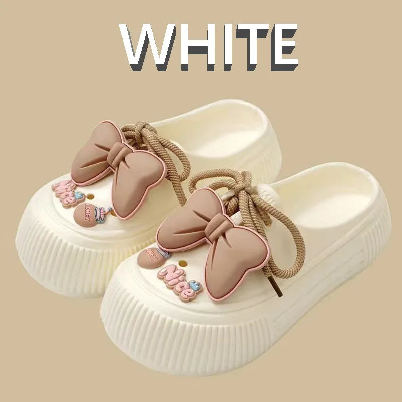 New Sandals DIY Platform Sandals for Women 2024 Summer Thick Sole Beach Sandals Woman Flowers Non Slip EVA Clogs Garden Shoes