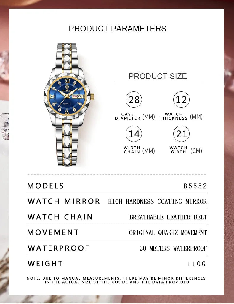 Montre Élégante Femme Quartz Étanche 2025