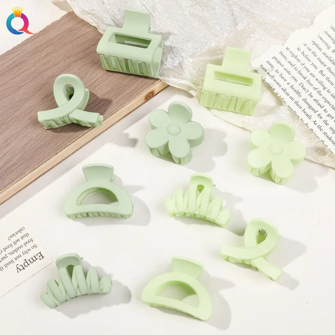 Lot de 5 petites pinces à cheveux fleuries mat pour femmes et filles – Clips à mâchoire antidérapants pour cheveux fins