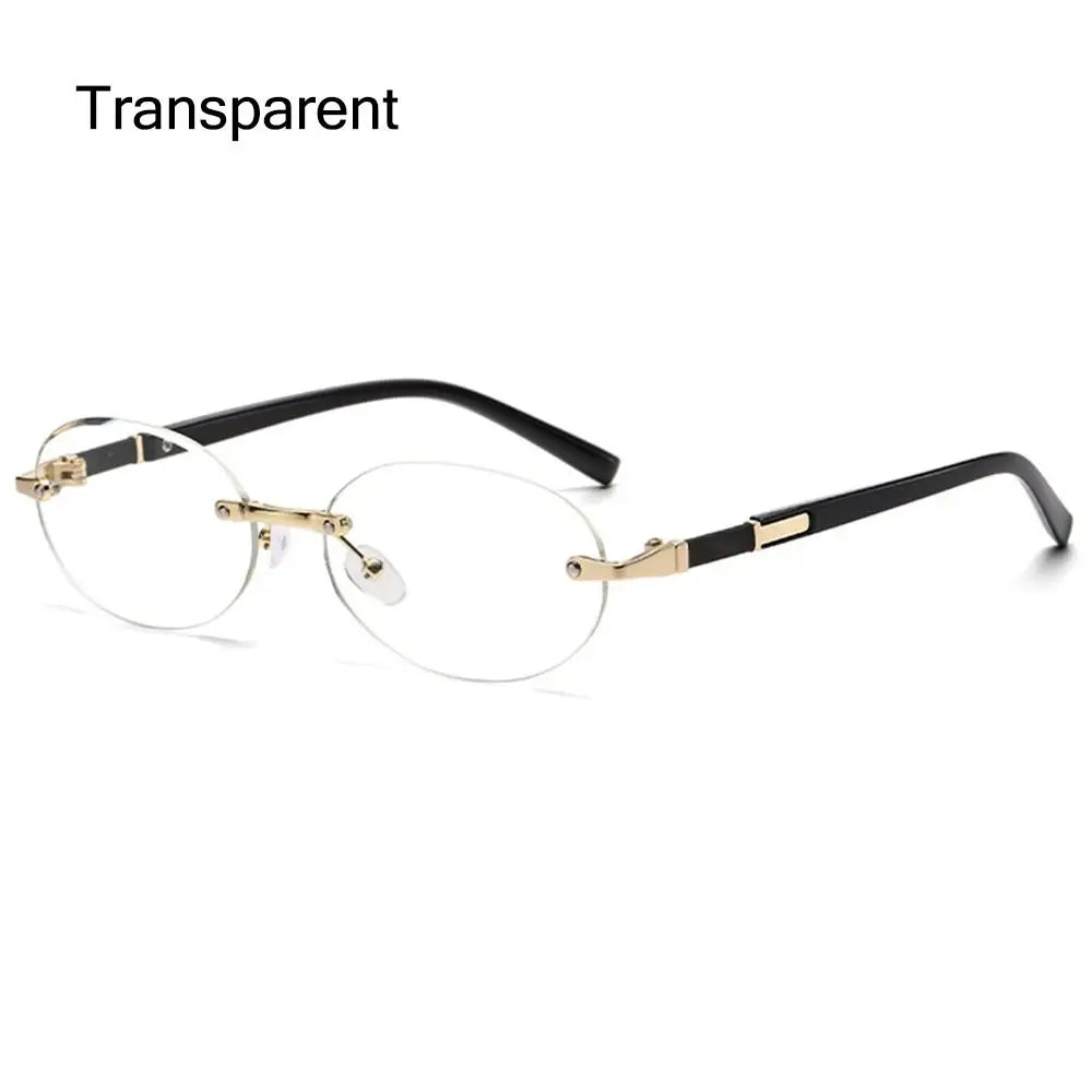 Lunettes de soleil UV400 sans monture rectangulaires - Style Y2K, lunettes de soleil sans contour pour femmes et hommes