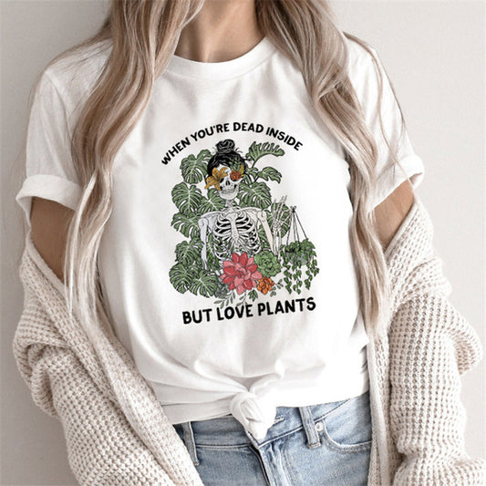 T-shirt Femme Imprimé Tarot – Haut Cartoon Féminin Mode et Tendance
