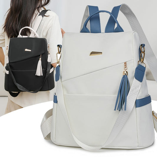 Sac à dos simple de couleur unie - Sac à dos de mode pour femmes, idéal pour les voyages