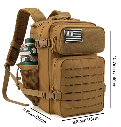 Sac à Dos Tactique 25L / 45L – Randonnée, Survie, École – Mixte