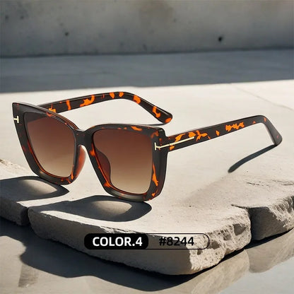 Lunettes de soleil œil-de-chat pour femme – Design de marque, style vintage 2024, haute qualité, monture large, tendance et élégante."