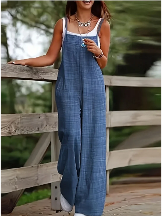 Combinaison Femme Sans Manches à Bretelles – Look Estival Décontracté