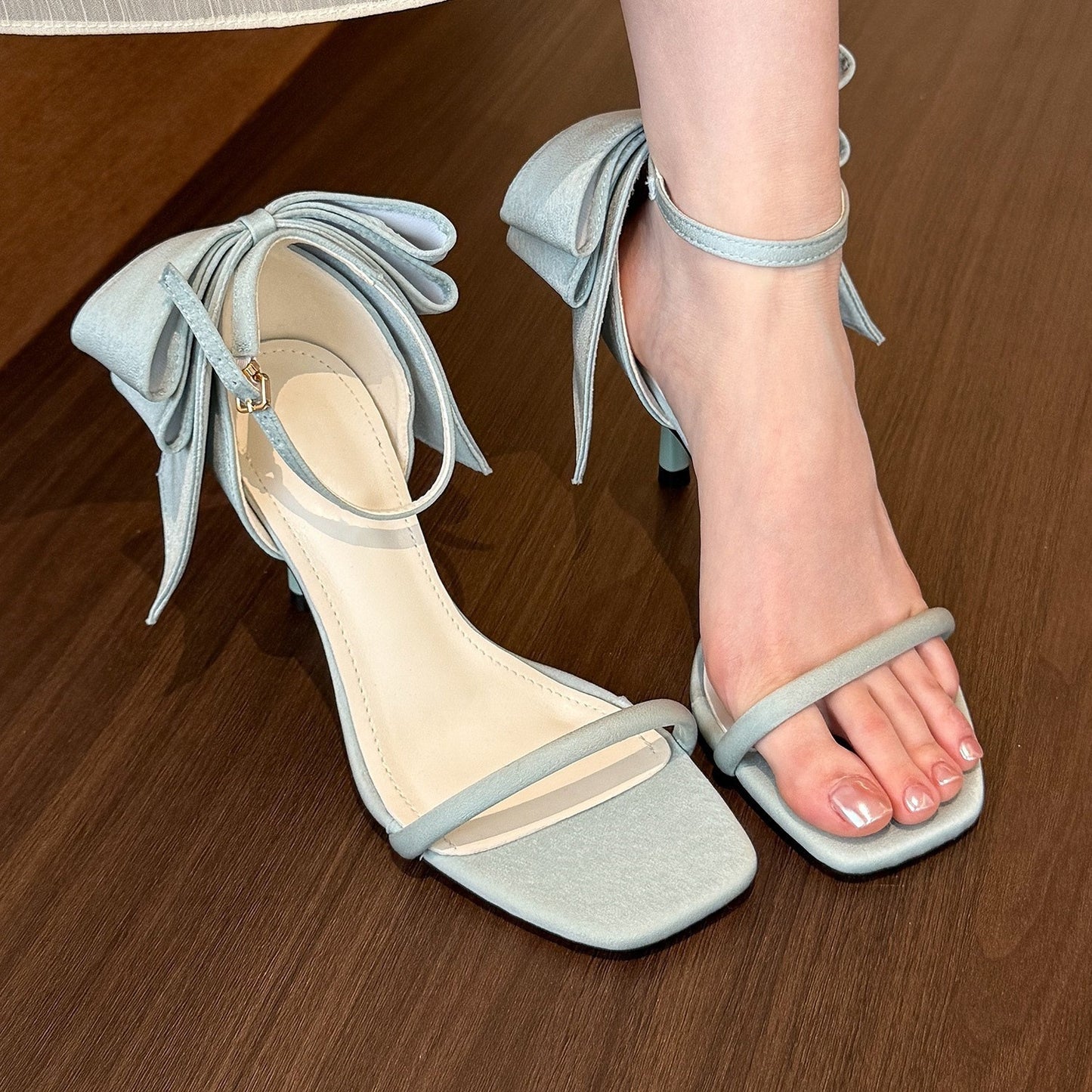 Sandales à talon avec bride arrière pour femme - Printemps/Été