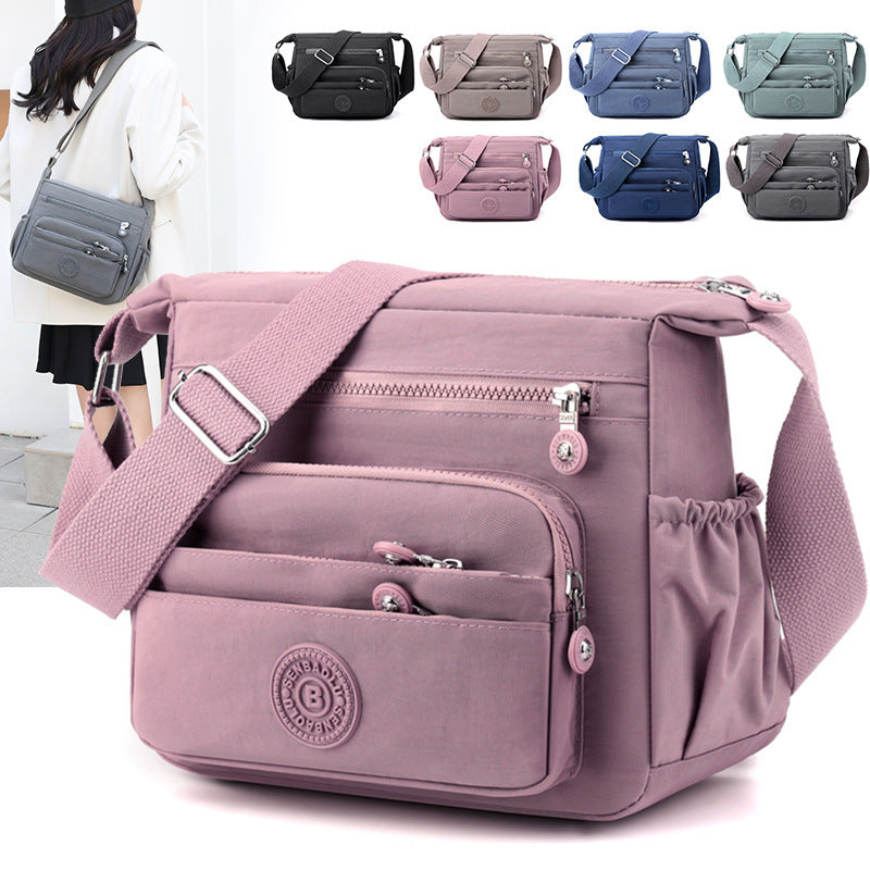 Sac à bandoulière léger et de grande capacité - Sac en nylon pour femme