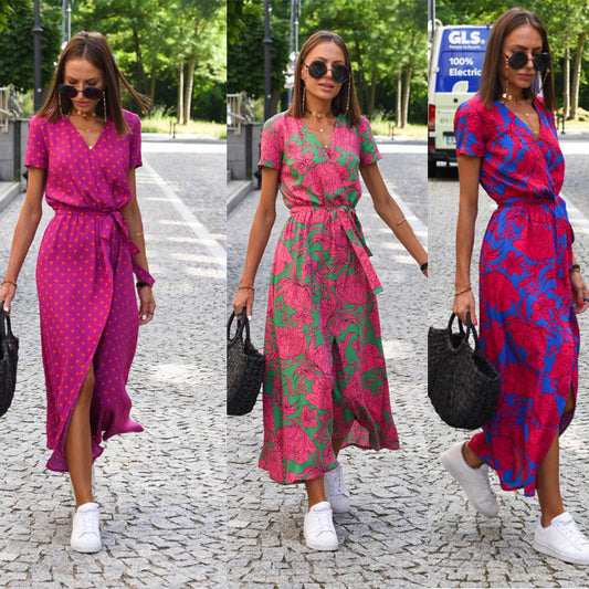 Robe de plage imprimée tendance pour femme